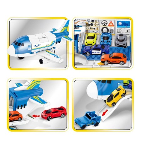 Airplane - Parking "Air Base", with 4 cars and helicopter-16