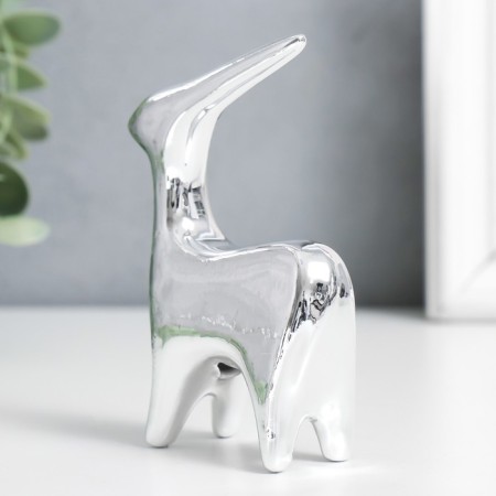 Souvenir Ceramics "Deer" silver 8x2.8x10.5 cm-2