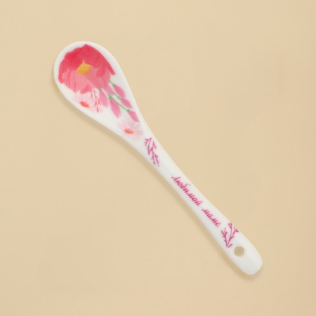 Spoon of souvenir “mothers like button”, ceramics, 2.5 x 12.5 cm.-3