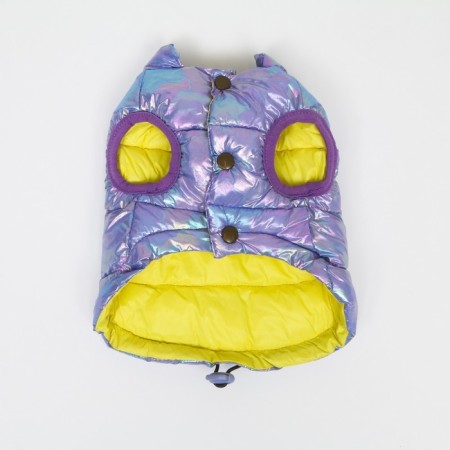 Dog jacket two -sided with weighting, size 16 (DS 36, OG 46, Osh 35), purple/yellow-7