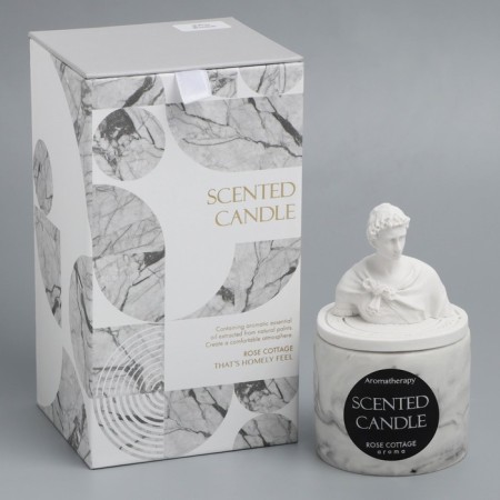 Candle in concrete aromatic "lily", soy wax-7