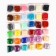 A set of felting from wool in a container, 36 colors