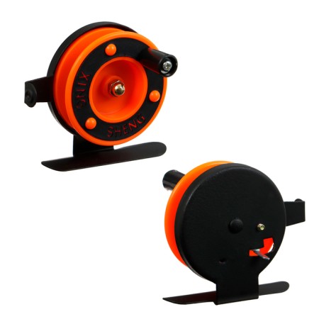 Inertial coil, plastic metal, diameter 5 cm, guide fishing lines, black-orange, 601d-1