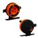Inertial coil, plastic metal, diameter 5 cm, guide fishing lines, black-orange, 601d