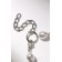 Baroque Bracco Bracelet, beads, white color in silver, l = 18 cm
