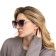 Women's sunscreen glasses "OneSun", UV 400, pipe 15 cm, lens 5.4x5.4 cm