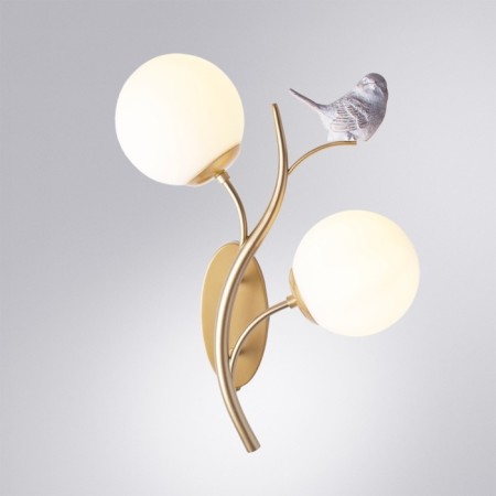 Bra Arte Lamp Camomilla a9712AP-2SG, E14, 2x40 W, 19x32x50 cm, golden