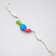 Cable toy with chewing elements "toothpick", up to 60 cm, mix of flowers