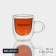 Glass mug with double walls Magistro "Duo. Espesso ", 80 ml, 9 × 6 × 6.5 cm