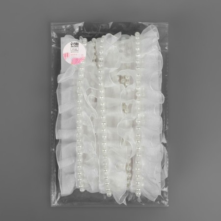Ryush is nylon, with beads, 30 mm, 4.5 ± 0.5 m, white color-2