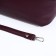 Richet bag with a zipper, external pocket, long belt, burgundy color