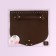 Clap for a bag, with a handle, on a magnetic button, 23 × 21 cm, brown/silver color