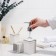 A set of accessories for the bathroom "Curls", 4 items (soap dish, soap dispenser, 2 glasses), white color
