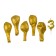 Set of candle in a cake + 5 balls, number 3, gold