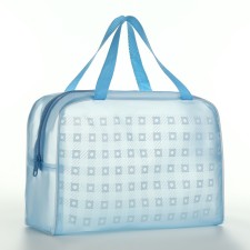 Cosmetic bag with lightning, blue color