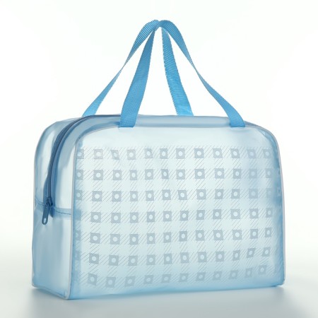Cosmetic bag with lightning, blue color