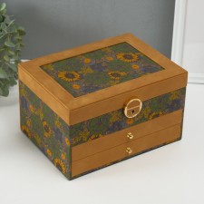 Casket to the leatherette for jewelry 