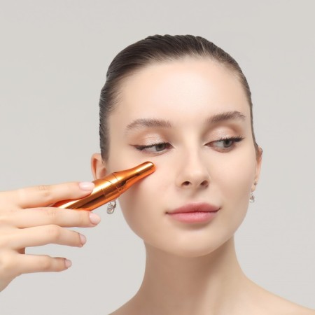 Face massage, 3.4 × 15 cm, two nozzles, copper color-4