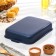 A set of baking sheets with solid handles, without covers, 2 items: 19 × 25 cm, 23 × 30 cm, anti -stick coating, blue color