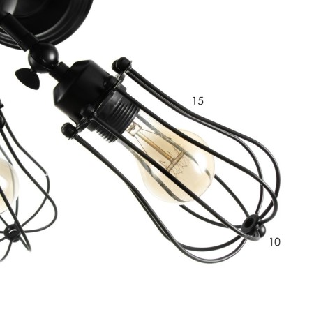 Loofer chandelier 5he27 40W Black 50x50x14.5cm BayerLux-6