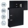 A4, 75 mm, Lamark, PVC, double-sided coating, metal edging, pocket for a spine, collected, black/black