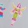Plastic sticker "Dress the doll. Elf and unicorn" 15x20 cm