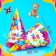 Paper cap “Happy birthday!”, Stars, set 6 pcs., 16 cm