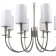 Suspended chandelier Flokky 8xe14 40w, size 75x75x82-113 cm, color nickel