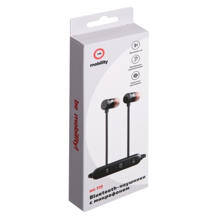 Wireless headphones MB Mobility MT-119, vacuum, microphone, BT 5.0, 85 mAh, 90 dB, black-4