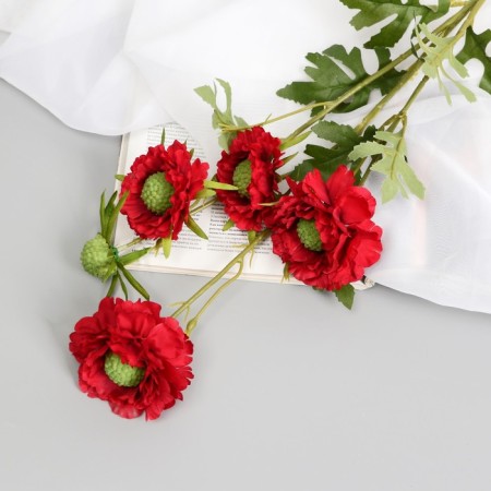 Artificial flowers "terry hibiscus" 82 cm, red