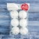 Set of balls plastic D-5 cm, 6 pcs "Fluffy shine" white