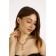 Set 2 objects: earrings, necklace "magnificent age", white-red color in gold, 42cm