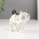 Souvenir Ceramics "A cat with a bow. Karakuli" White 9x4.4x8.3 cm