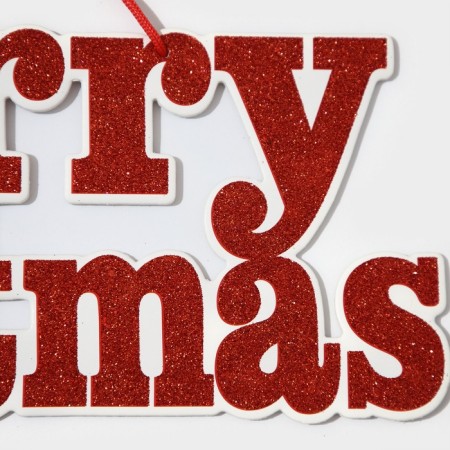 Decorative decoration (suspension) "Mery Christmas" 18.7x45 cm-4