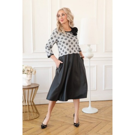 Women's dress, size 42, gray color-14