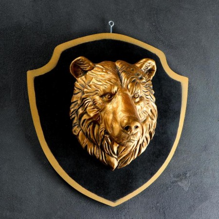 Panel "Bear's Head" Bronze/Black, 40cm