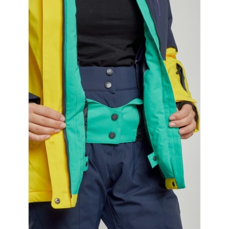 Ski jacket women's winter, size 50, yellow color-6