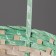 Wicker basket 19x9/34 cm, green, bamboo