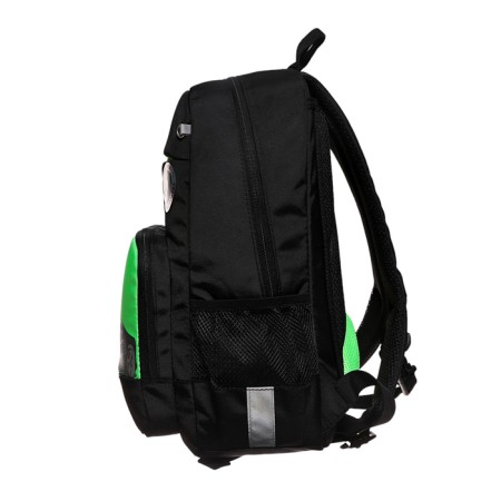 Youth backpack 40 x 25 x 13 cm, Grizzly, ergonomic back, laptop compartment, black/green-3