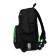 Youth backpack 40 x 25 x 13 cm, Grizzly, ergonomic back, laptop compartment, black/green