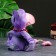 The piggy bank "Raven - Beauty requires the means" purple, 20cm