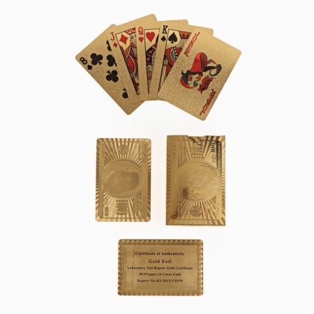 Plastic Plastic Maps "Golden Collection", 2 decks of 54 pcs, 30 μm, 8.8 x 5.7 cm-3