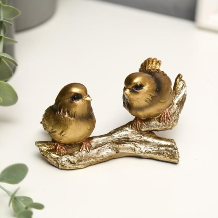 Polystone souvenir "Two golden sparks on a branch" 6.5x11x5.5 cm-4