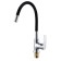 Kitchen mixer "RMS" SL123BL-016F-1, flexible spout, single-leaf, black/chrome