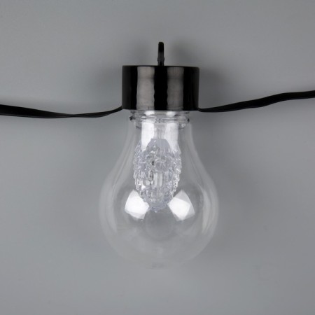 Smart garland "thread" 6 m with nozzles "bulbs with cones", IP20, dark thread, 20 LED, glow RGB, USB-7