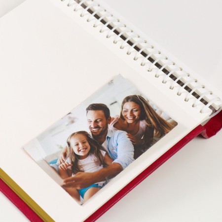 Photo album magnetic 30 sheets 23x28cm "plain red"-3