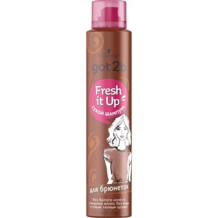 Dry shampoo GOT2B FRESH IT UP "Hot Chocolate", for brunettes, 200 ml-1
