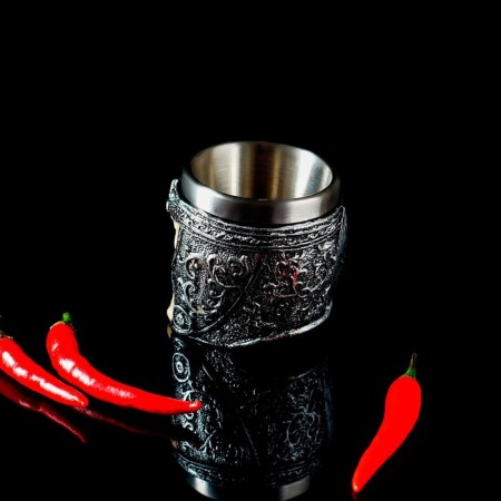 Staining stainless steel "Skull in a helmet. Halloween ", 70 ml, silver color-6