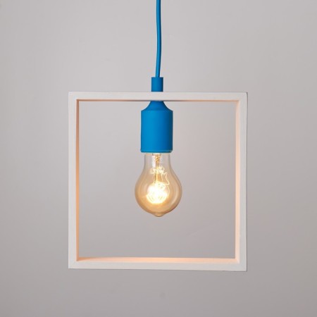 Lamp Bayerlux "Square" 1*40W E27 White-blue 22x6x22-122 cm
