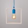 Lamp Bayerlux "Square" 1*40W E27 White-blue 22x6x22-122 cm